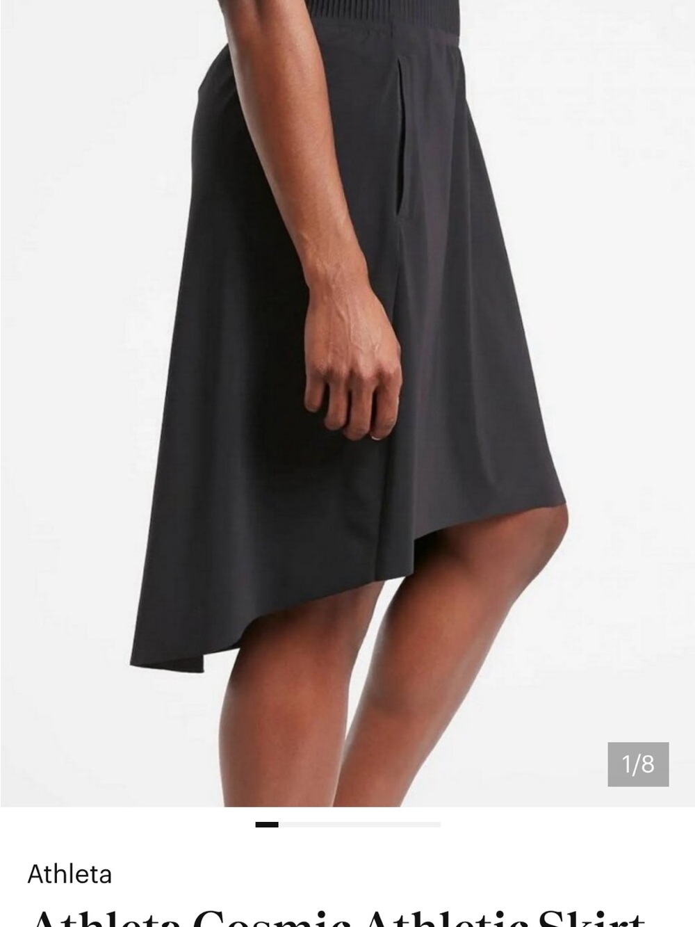 Athleta Black High-Low Cosmic Skirt